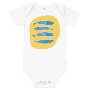Handmade Baby Onesie with Fish