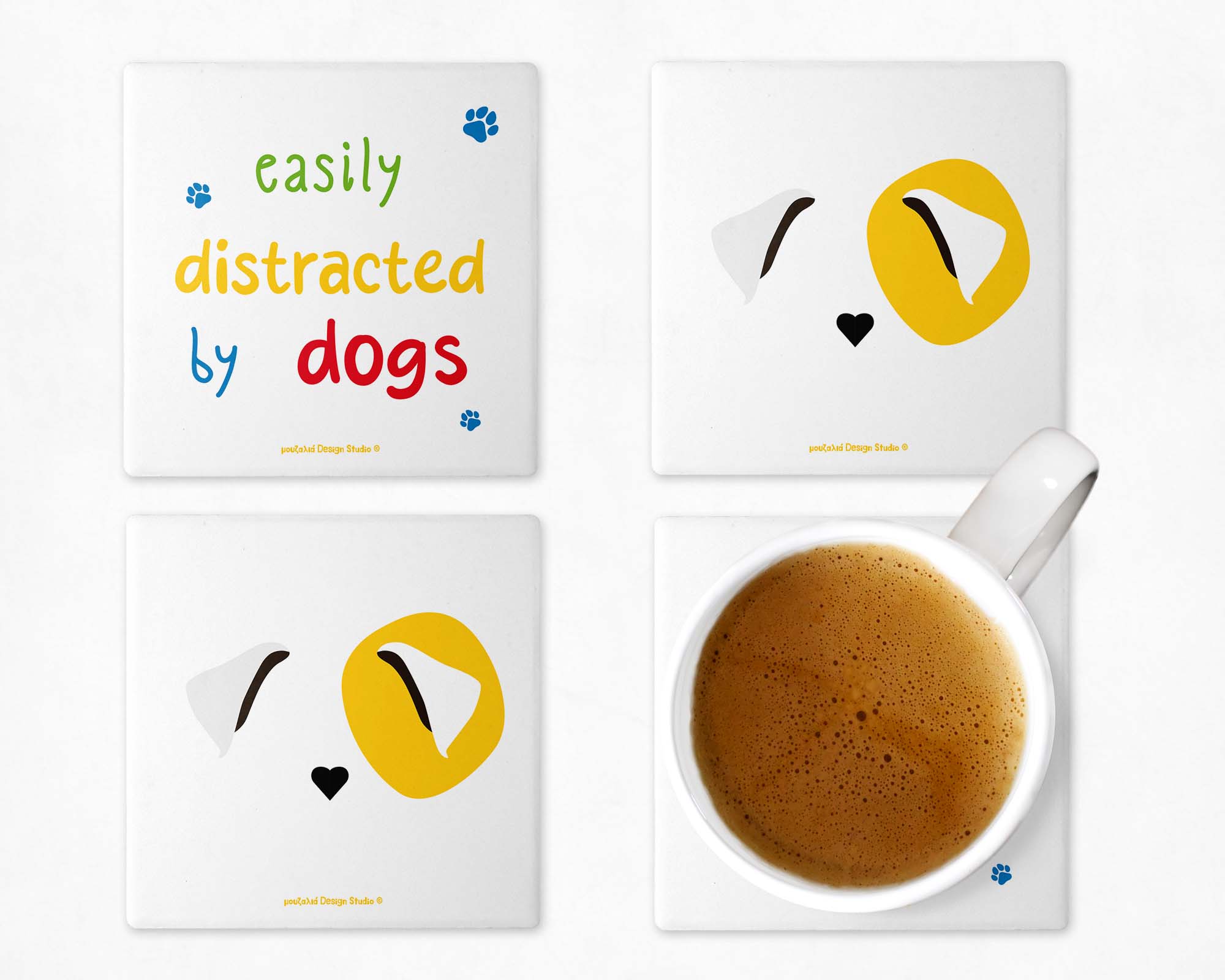 Ceramic Coaster | Easily Distracted By Dogs - Image 4