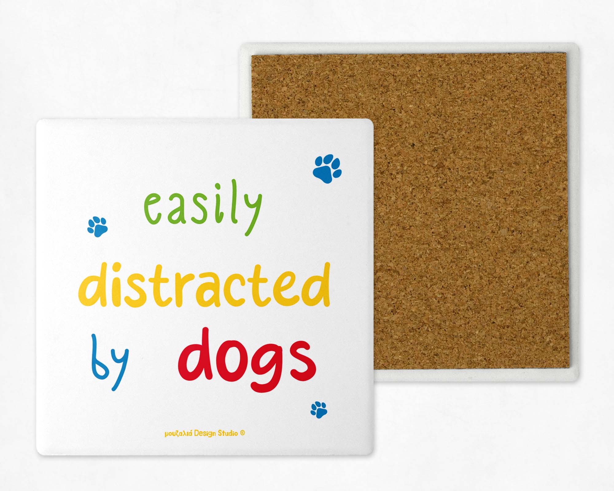 Ceramic Coaster | Easily Distracted By Dogs - Image 5